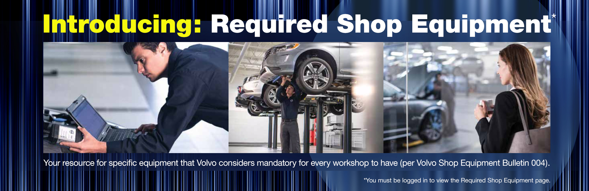 required Volvo shop equipment